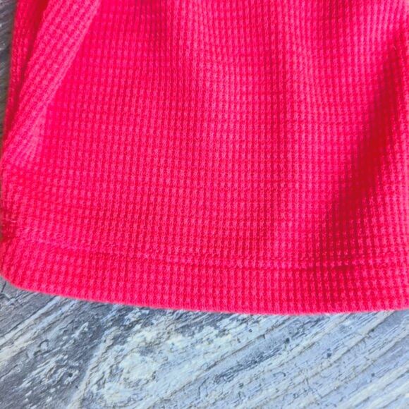 Calvin Klein Pink Waffle‑Knit Henley Top (Women’s M) - Picture 7 of 11